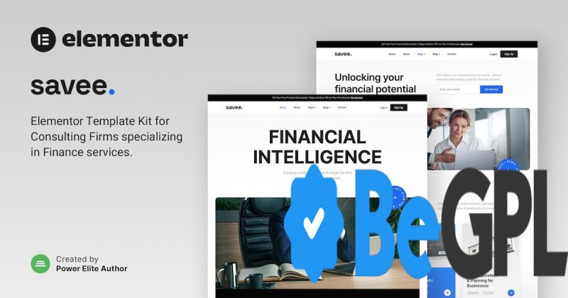 Savee - Financial Consulting Elementor Template Kit Download
