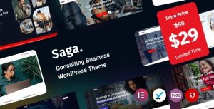 Saga v2.1 Business Consulting WordPress Theme GPL